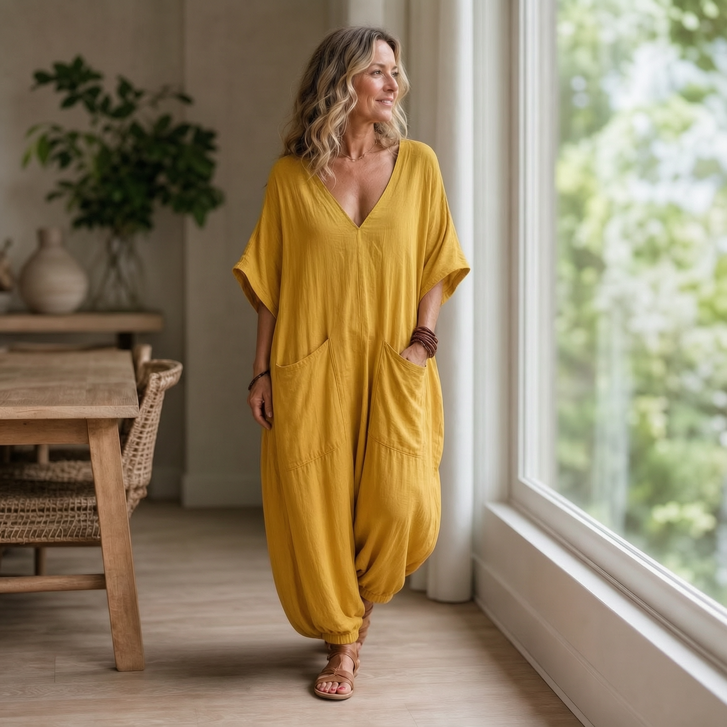Sabina Saluzzo™ Breathable Summer Jumpsuit for Effortless Style
