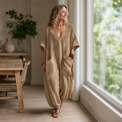 Sabina Saluzzo™ Breathable Summer Jumpsuit for Effortless Style