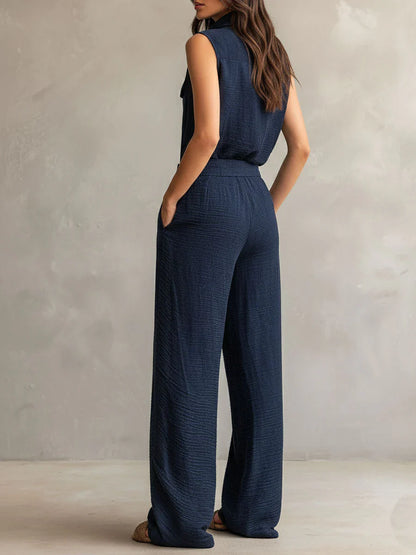 Sabina Varallo™ Belted Utility Jumpsuit for Effortless Style