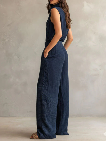 Sabina Varallo™ Belted Utility Jumpsuit for Effortless Style