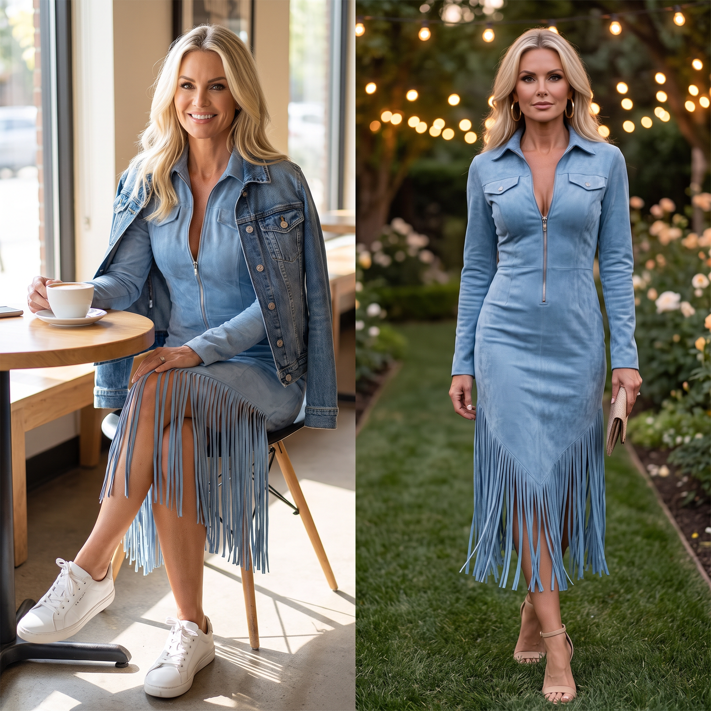 Sabrina Boldrini™ Retro Tassel Midi Dress for Curves