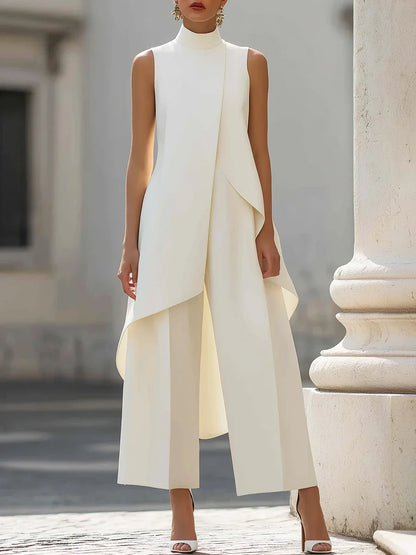 Sabrina Provenzano™ Sculpted High-Neck Co-ord Set for Effortless Polish