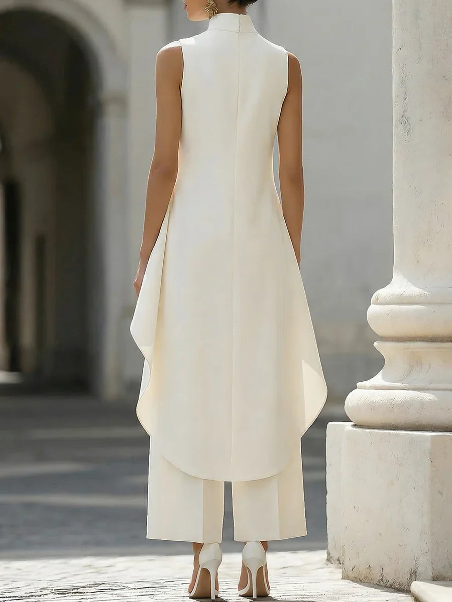 Sabrina Provenzano™ Sculpted High-Neck Co-ord Set for Effortless Polish
