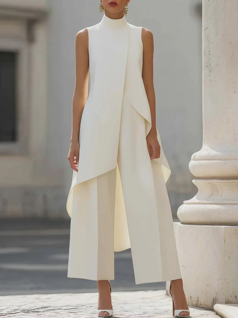 Sabrina Provenzano™ Sculpted High-Neck Co-ord Set for Effortless Polish