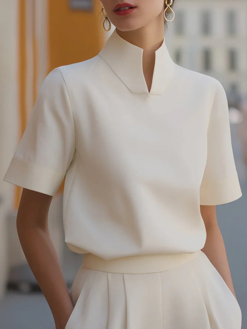 Sabrina Provenzano™ Sculpted High-Neck Co-ord Set for Effortless Polish
