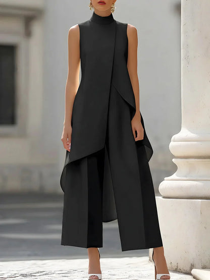Sabrina Provenzano™ Sculpted High-Neck Co-ord Set for Effortless Polish