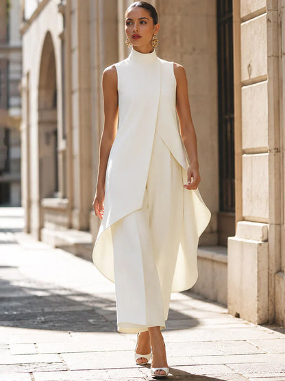 Sabrina Provenzano™ Sculpted High-Neck Co-ord Set for Effortless Polish