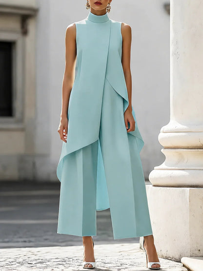 Sabrina Provenzano™ Sculpted High-Neck Co-ord Set for Effortless Polish