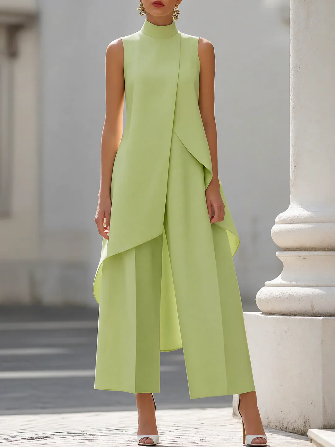 Sabrina Provenzano™ Sculpted High-Neck Co-ord Set for Effortless Polish