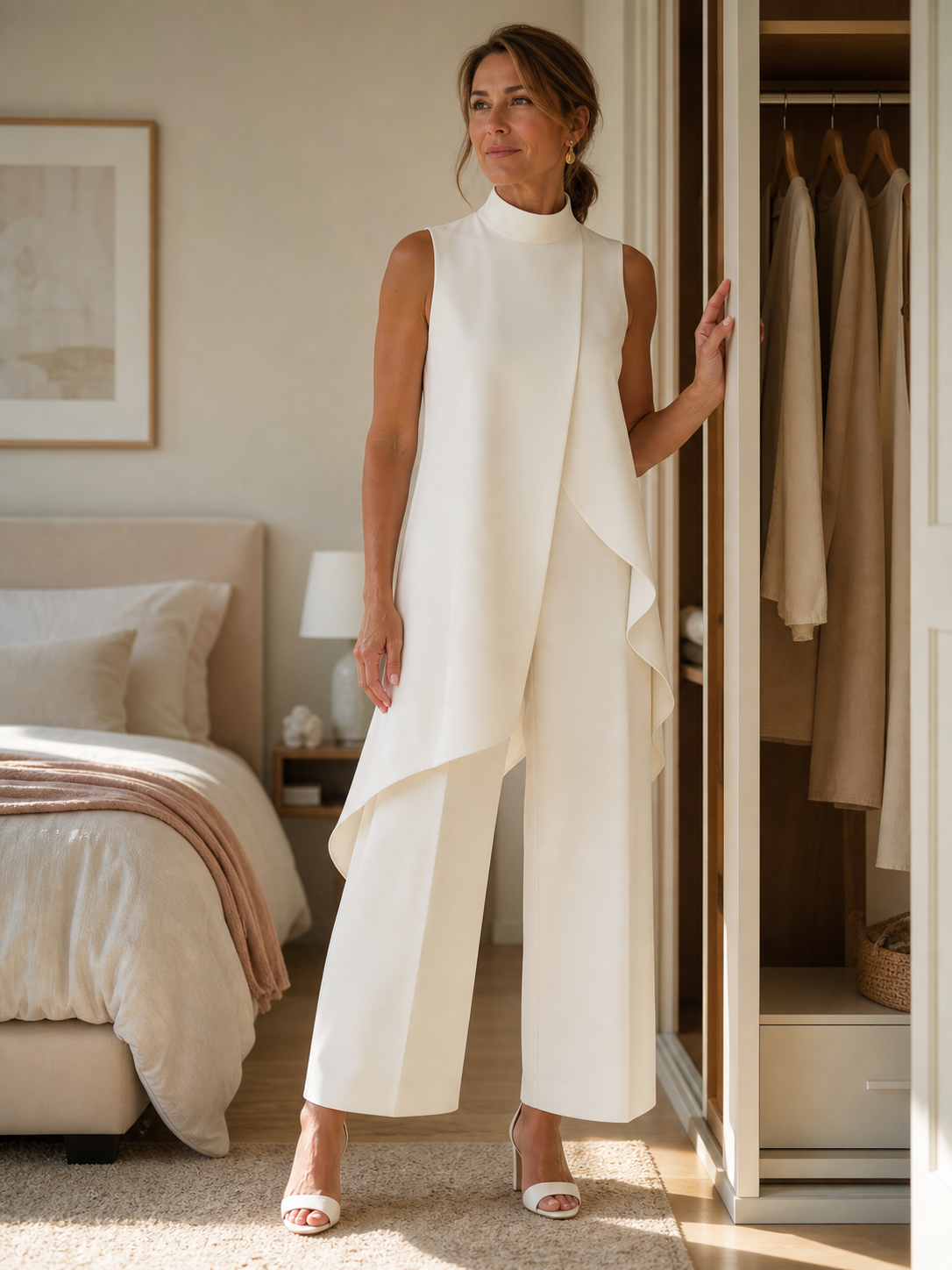 Sabrina Provenzano™ Sculpted High-Neck Co-ord Set for Effortless Polish