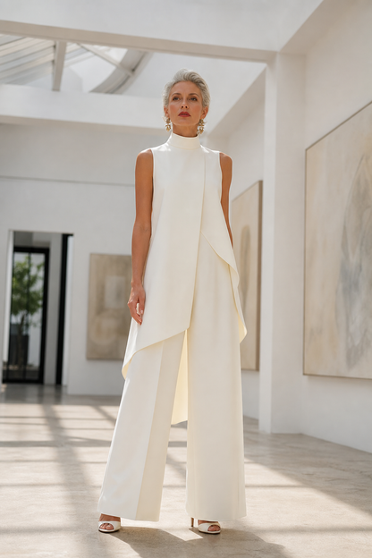 Sabrina Provenzano™ Sculpted High-Neck Co-ord Set for Effortless Polish