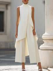 Sabrina Provenzano™ Sculpted High-Neck Co-ord Set for Effortless Polish