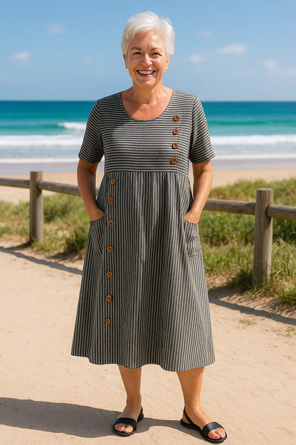 Sabrina Sirianni™ Elegant Midi Dress for Effortless Style