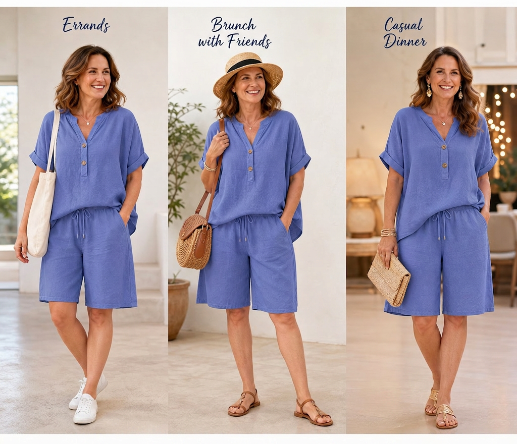 Sandra Evangelisti™ Breathable 2-piece Outfit for Effortless Summer Style