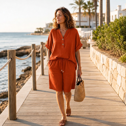 Sandra Evangelisti™ Breathable 2-piece Outfit for Effortless Summer Style