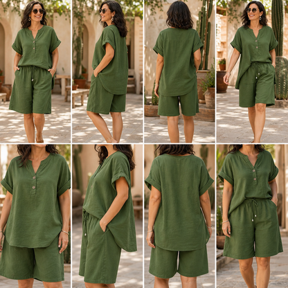 Sandra Evangelisti™ Breathable 2-piece Outfit for Effortless Summer Style