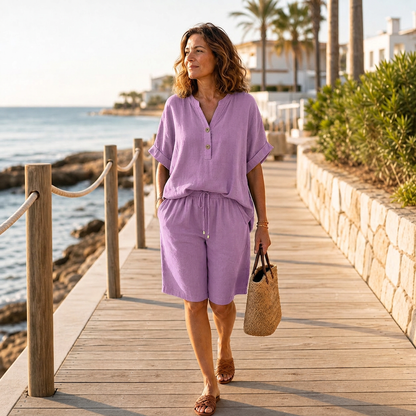 Sandra Evangelisti™ Breathable 2-piece Outfit for Effortless Summer Style