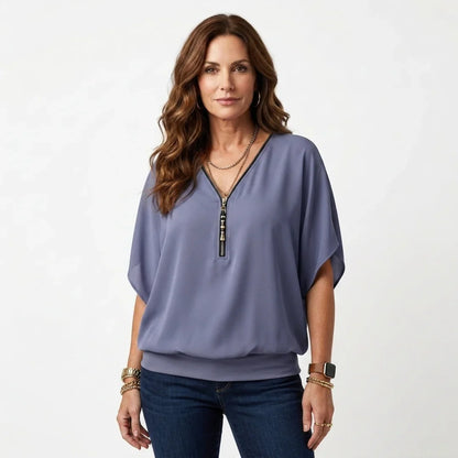 Sara Falivene™ Breathable Chiffon Top for Effortless Style