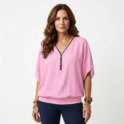 Sara Falivene™ Breathable Chiffon Top for Effortless Style