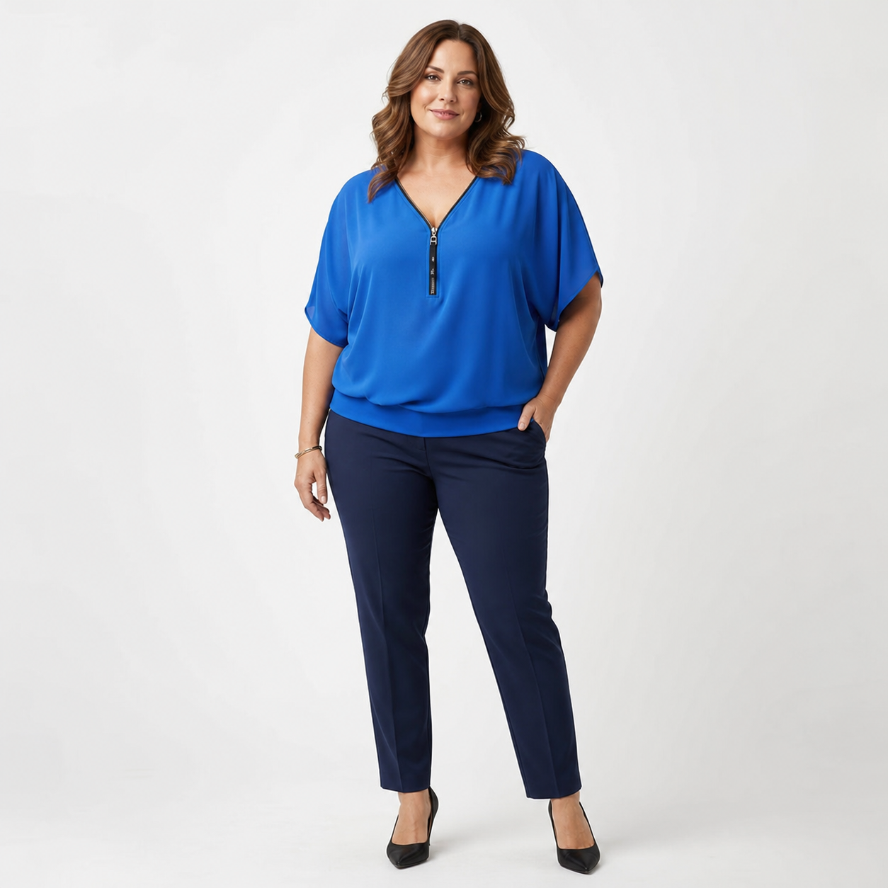 Sara Falivene™ Breathable Chiffon Top for Effortless Style