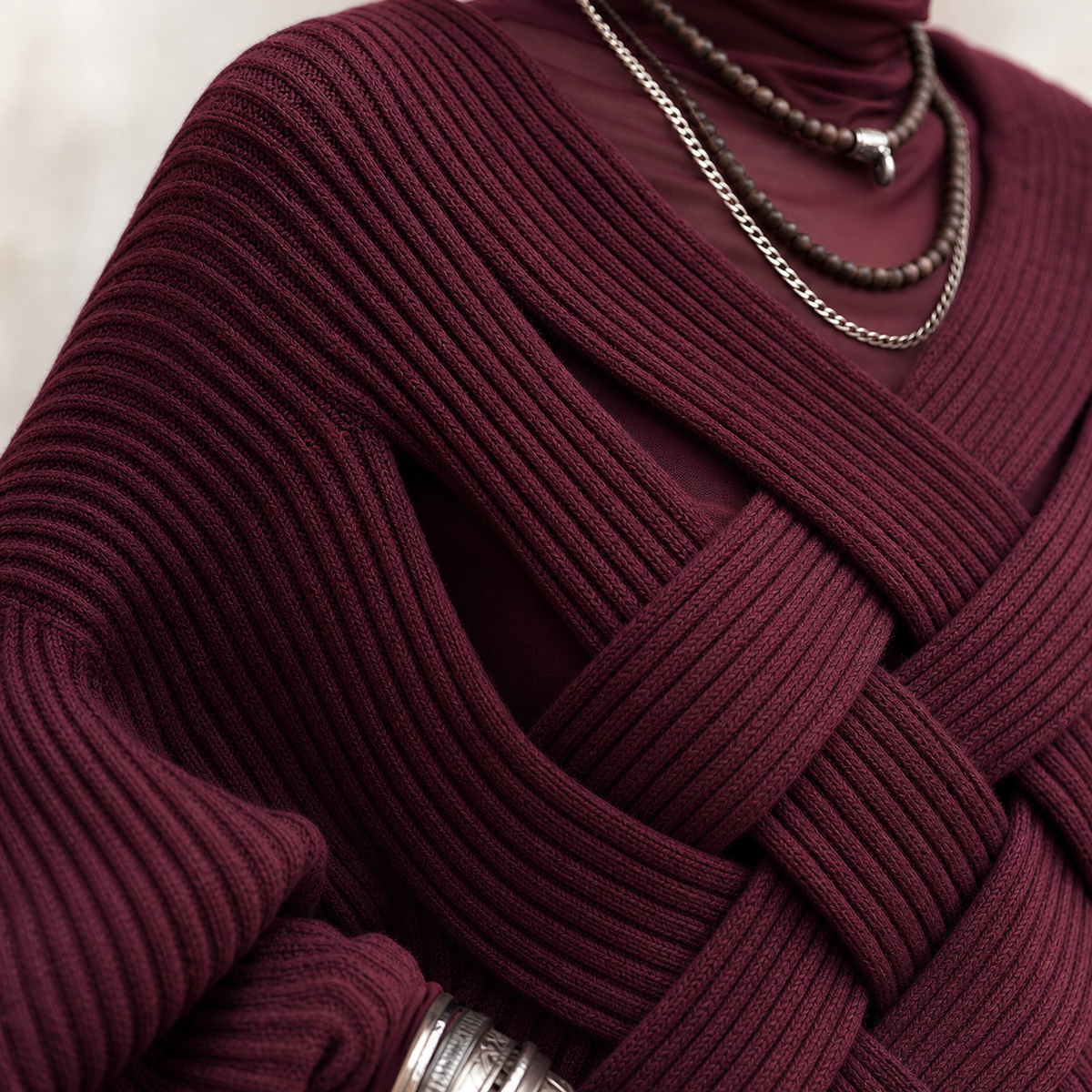 Saveria Bombieri™ Cozy Ribbed Batwing Sweater