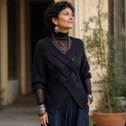 Saveria Bombieri™ Cozy Ribbed Batwing Sweater