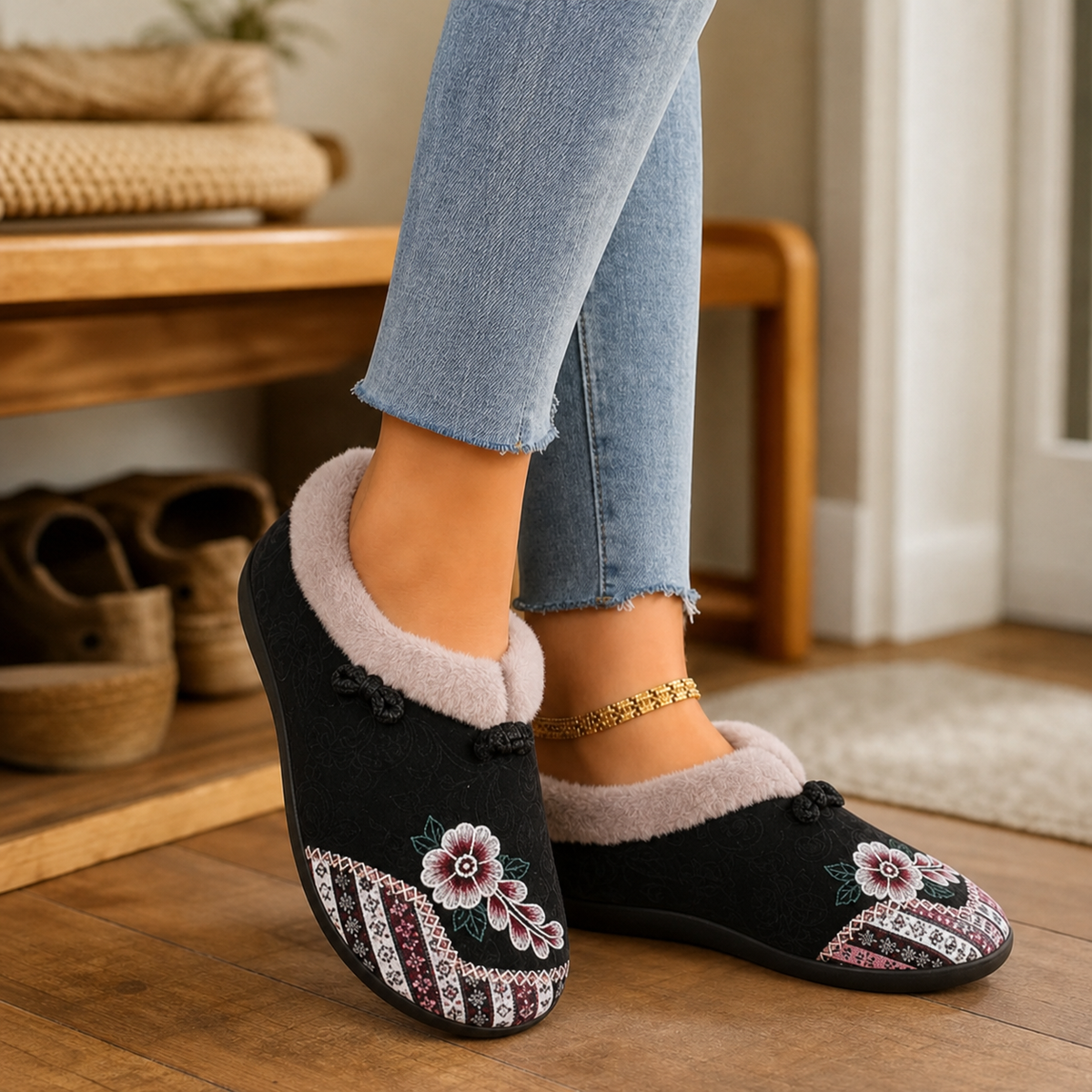 Scolastica Emiliani™ Floral Slip On Shoes for Everyday Comfort