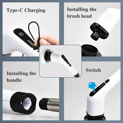 ScrubTech Pro™ Electric Scrub Brush for Fast, Strain-Free Cleaning
