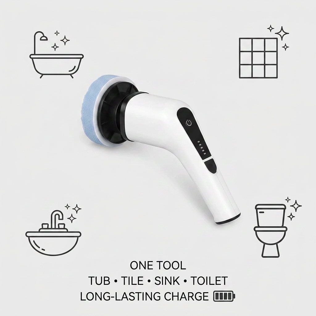 ScrubTech Pro™ Electric Scrub Brush for Fast, Strain-Free Cleaning