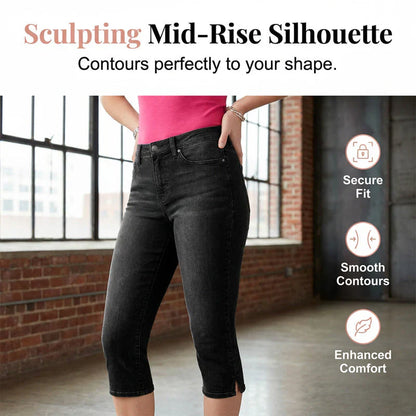 Selvaggia Fasolino™ Breathable Capri Jeans for Effortless Summer Style