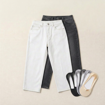 Selvaggia Fasolino™ Breathable Capri Jeans for Effortless Summer Style