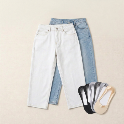 Selvaggia Fasolino™ Breathable Capri Jeans for Effortless Summer Style