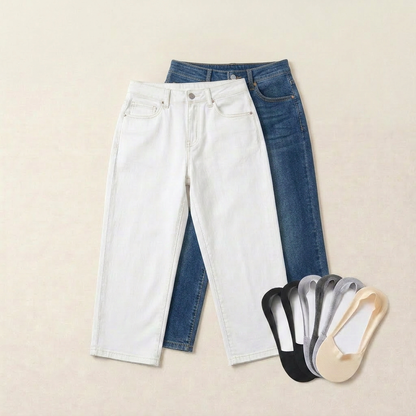 Selvaggia Fasolino™ Breathable Capri Jeans for Effortless Summer Style