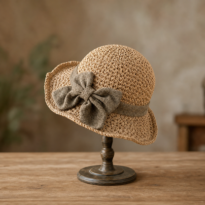 Seraphina Dune™ Woven Straw Sun Hat with Bow
