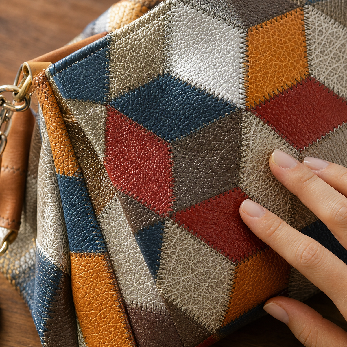Seraphina Plus™ Elegant Patchwork Tote for Work and Weekend