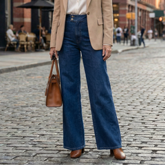 Serena Altieri™ Flattering Wide-Leg Everyday Jeans