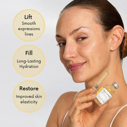 Silkara Silk Lifting Peptide Ampoule - skincare routine application on smooth skin