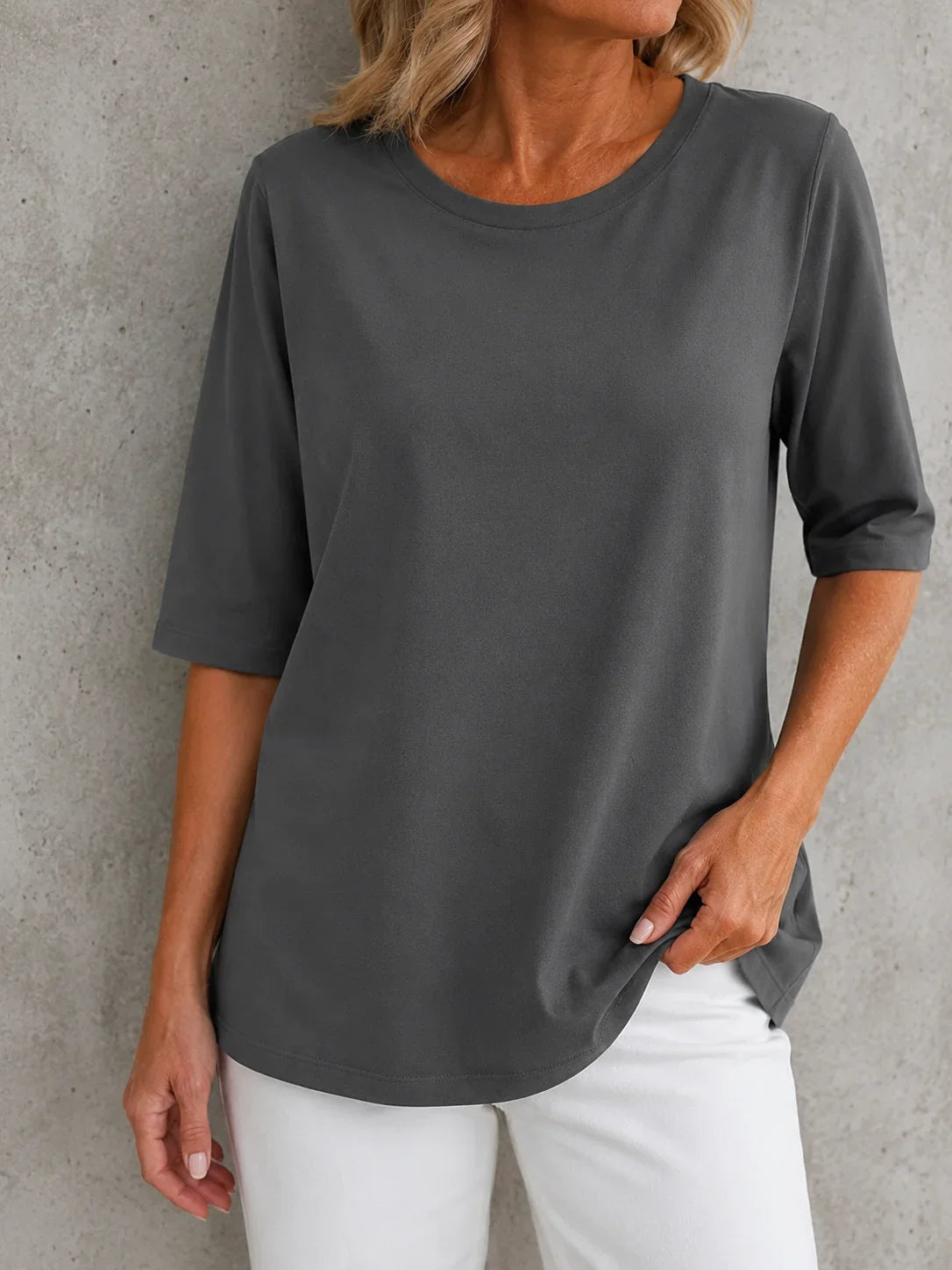 Skimella™ Everyday Comfort Tee with Flattering Arm Coverage