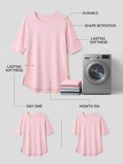 Skimella™ Everyday Comfort Tee with Flattering Arm Coverage