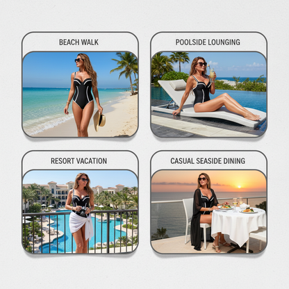 Slendella™ Slimming One-Piece Swimsuit for Beach Confidence