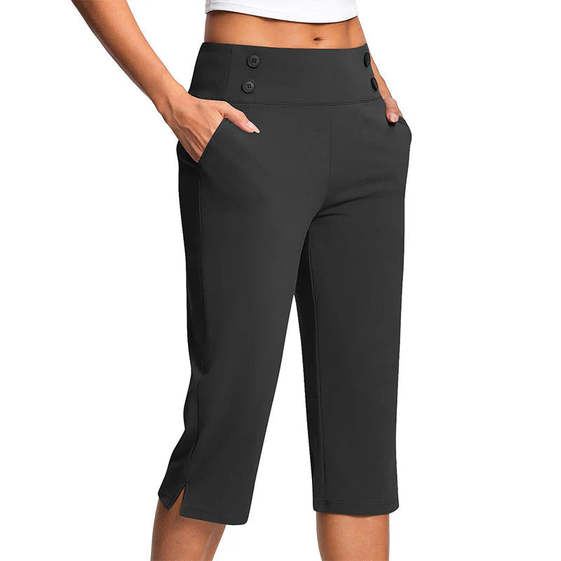 Slimara Elegant Yoga Pants with Belly Control - main front product view