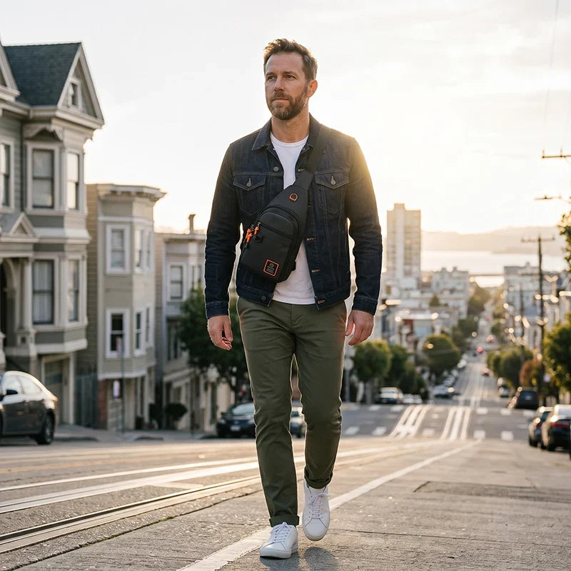 SlingGuard™ Multi-pocket Crossbody Sling for Essentials On the Go
