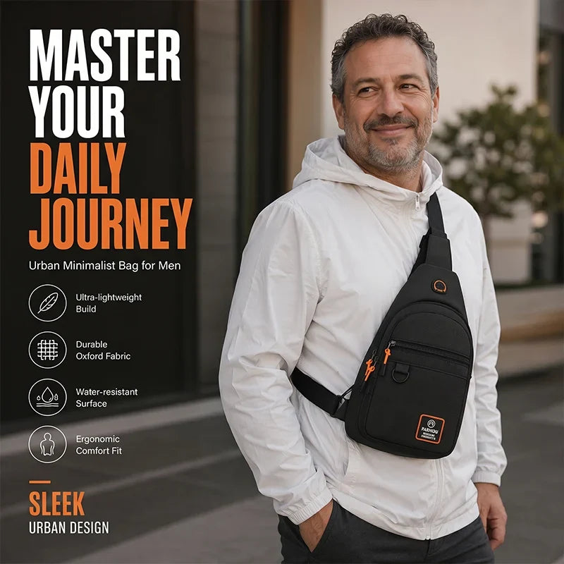 SlingGuard Waterproof Multi-pocket Crossbody Sling Bag - main product front view