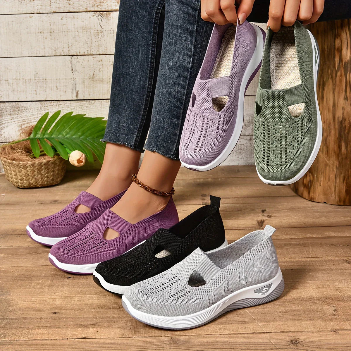 SlipEase™ Cushioned Slip-On Shoes for All-Day Comfort