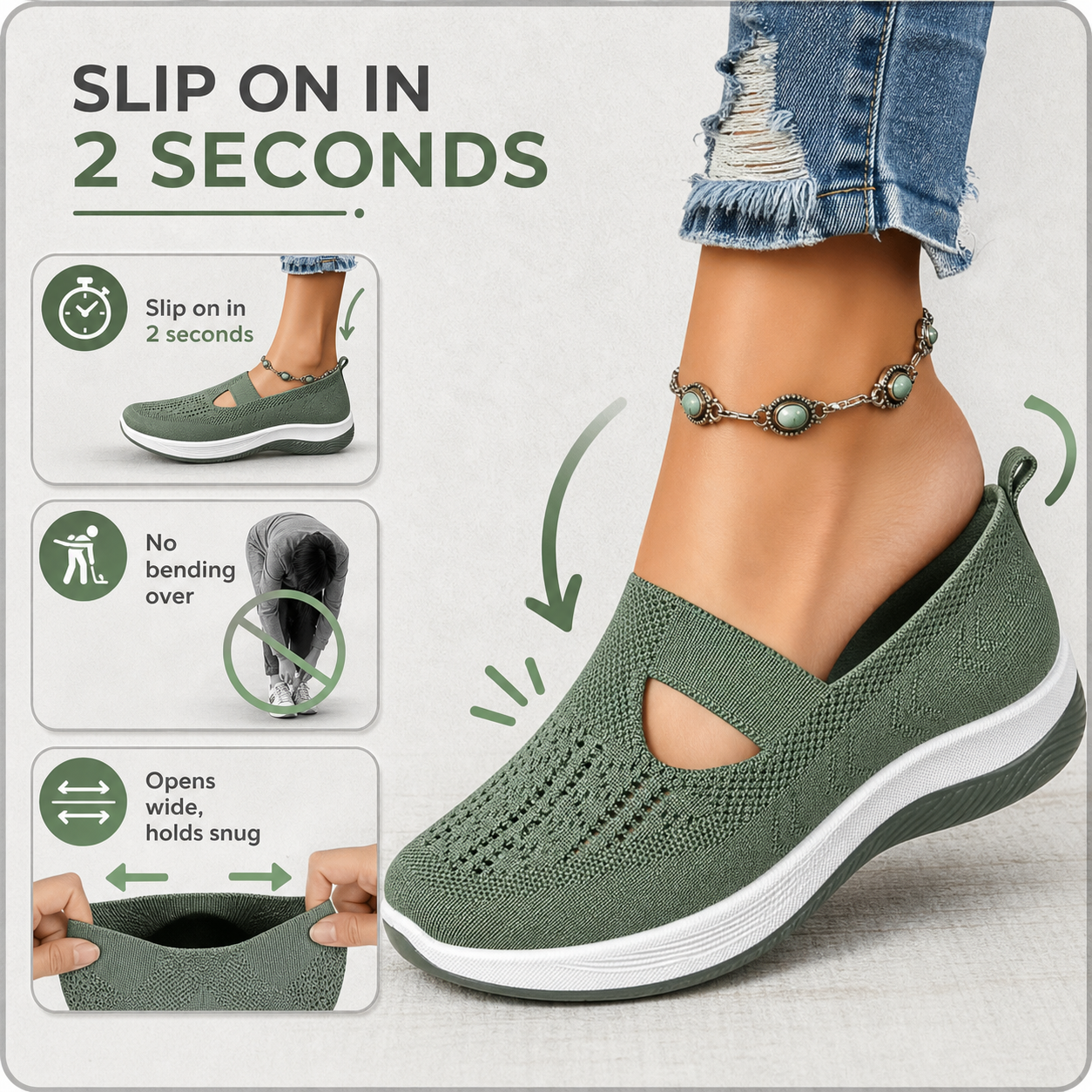 SlipEase™ Cushioned Slip-On Shoes for All-Day Comfort