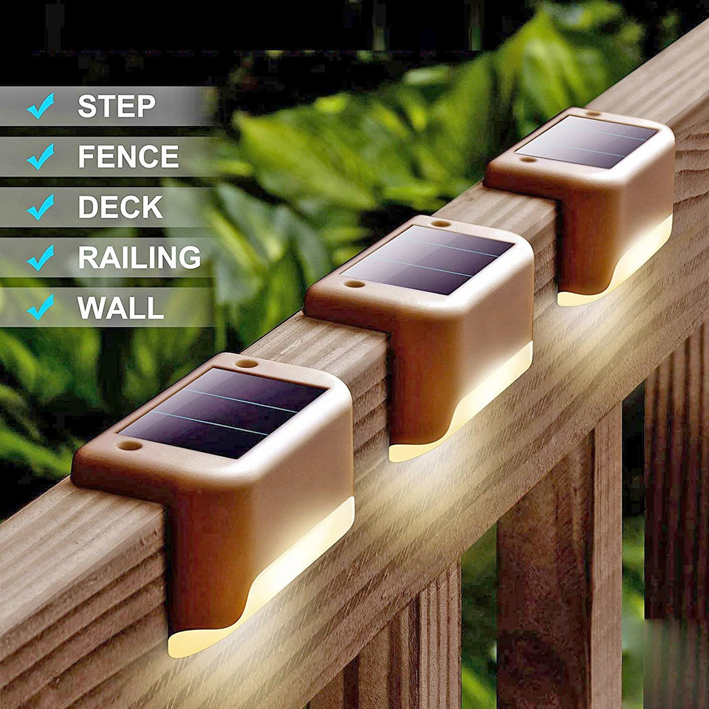 SmartDeck™ Waterproof, multi-functional LED garden lamps powered by solar energy