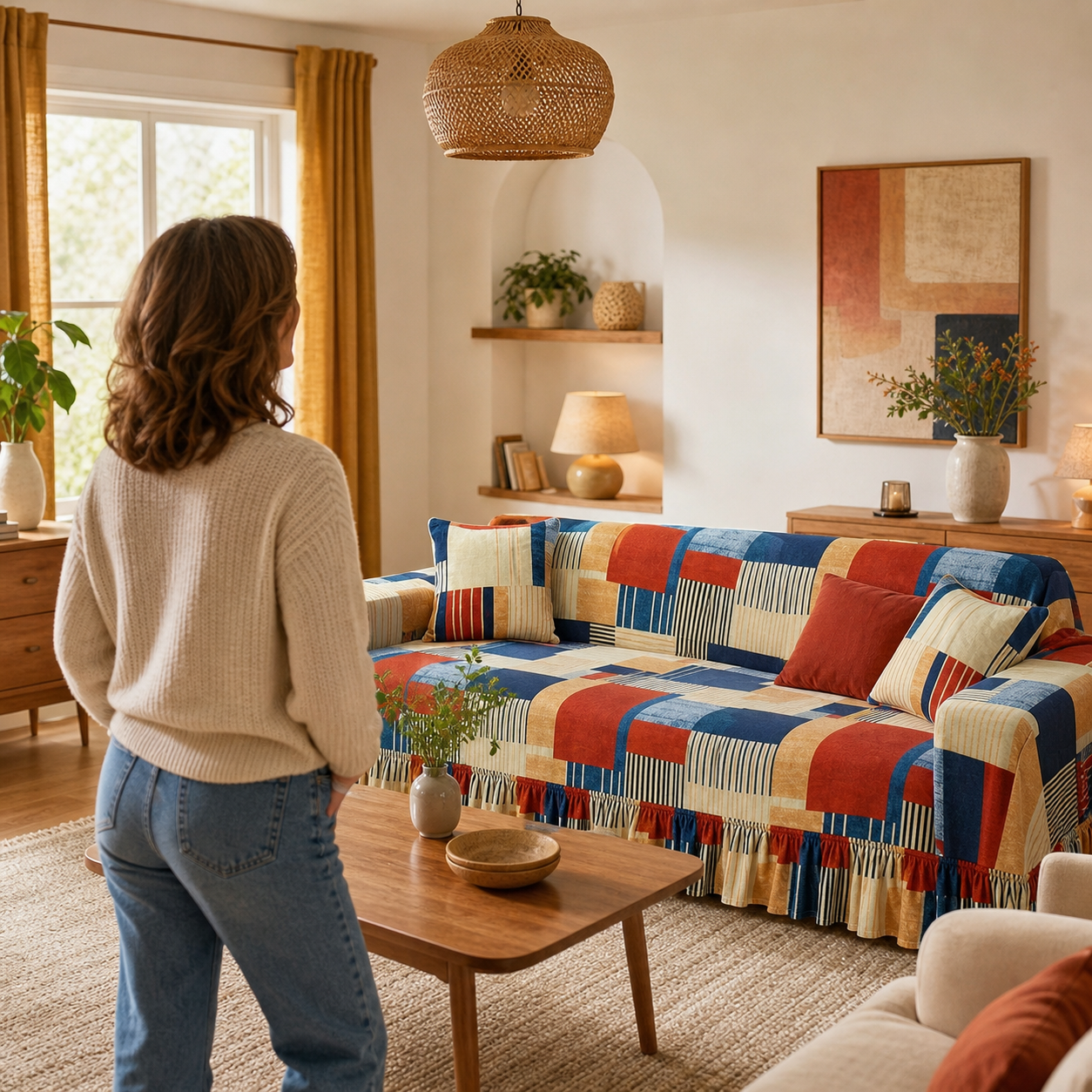 SnugFit Pro™ Stretch Sofa Cover for an Instant Room Makeover