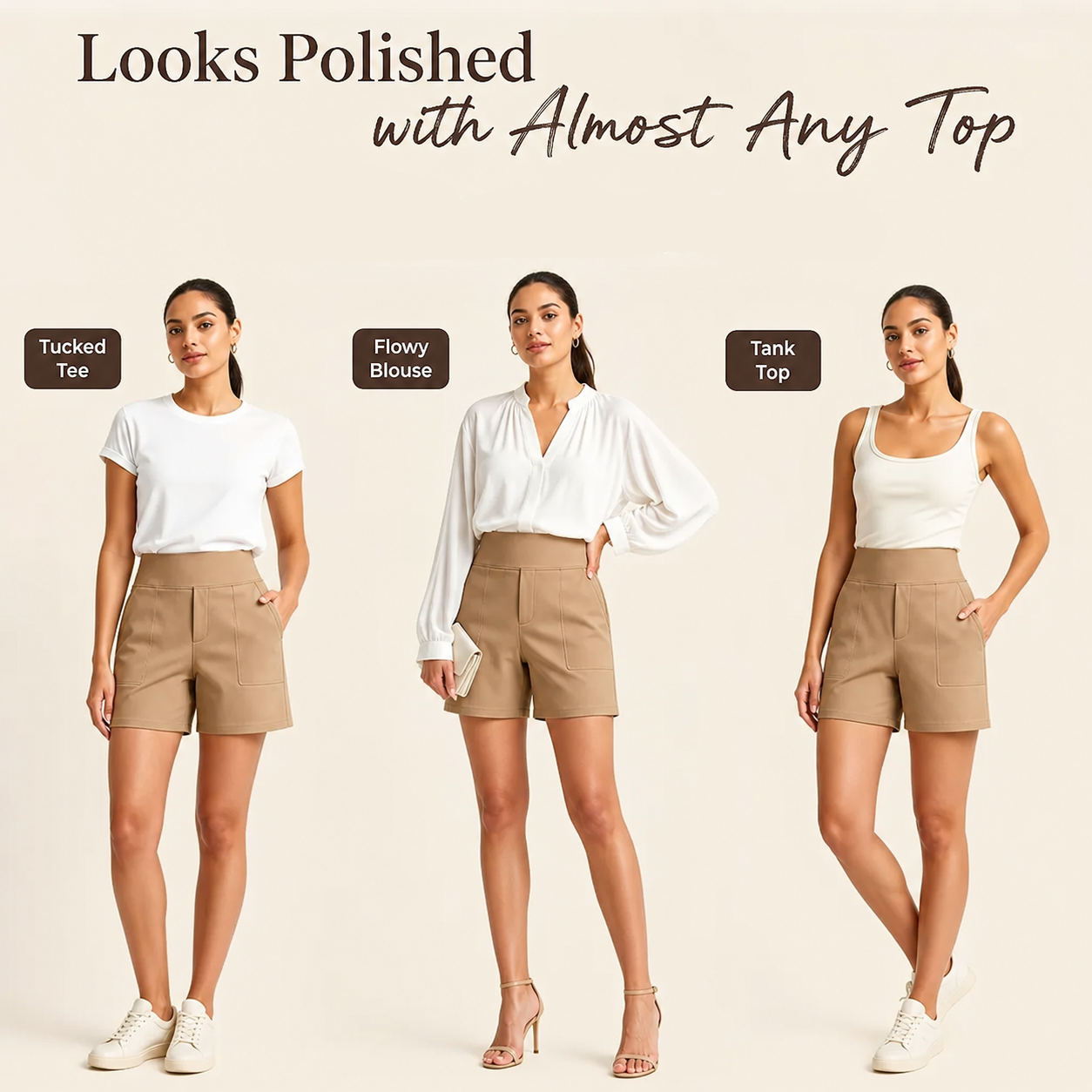 Stefania Fiamingo™ Flattering High-Waisted Shorts for Warm Days