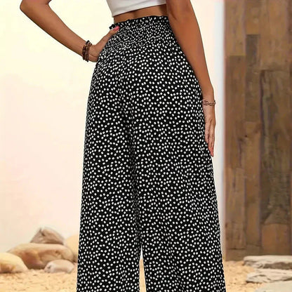 Stella Pellegrini™ Effortless Wide Leg Smocked Trousers