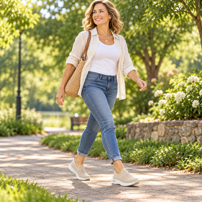 StepCushion Prime™ Orthopedic Slip-On Walking Shoes for Pain-Free Days